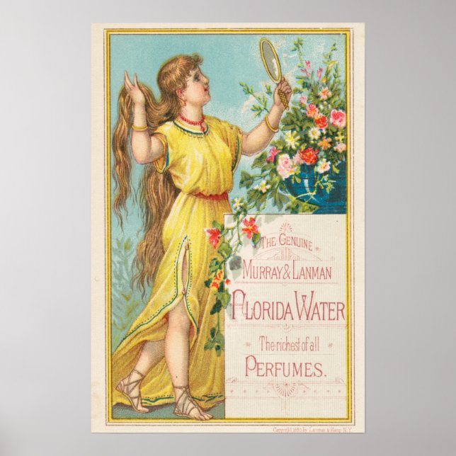 Vintage Perfume Advertisement Poster (Front)