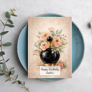Vintage Perfume Bottle Card