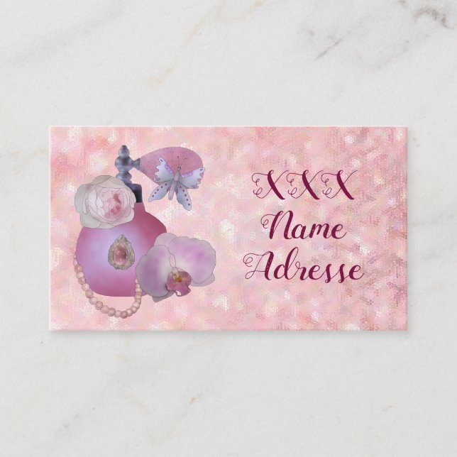vintage perfume business card (Front)