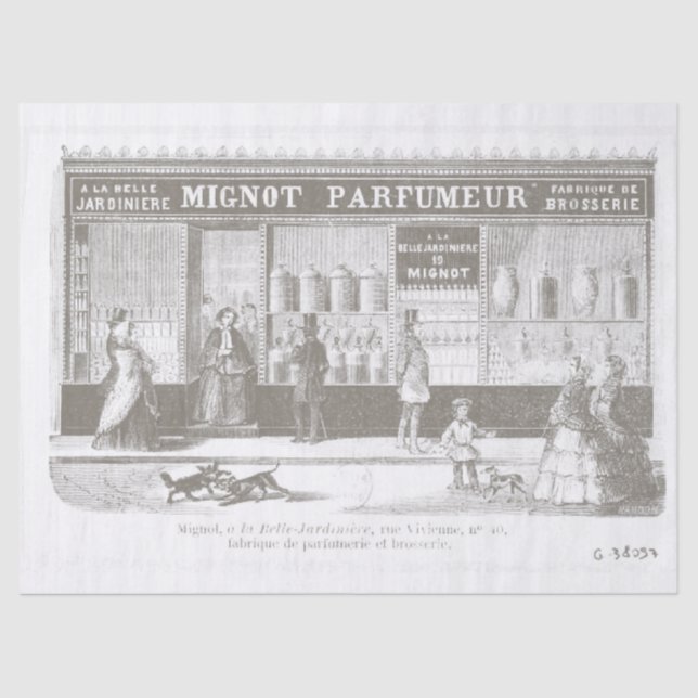 Vintage Perfume French Advertisement Poster Tissue Paper (Front)