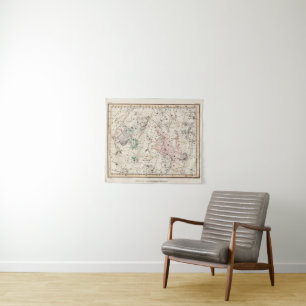 Vintage Perseus and Andromeda Constellations Map  Tapestry