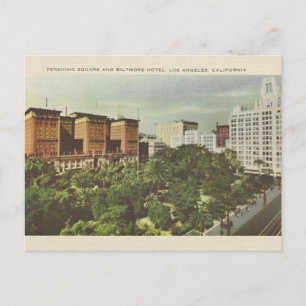 Vintage Pershing Square Los Angeles Postcard