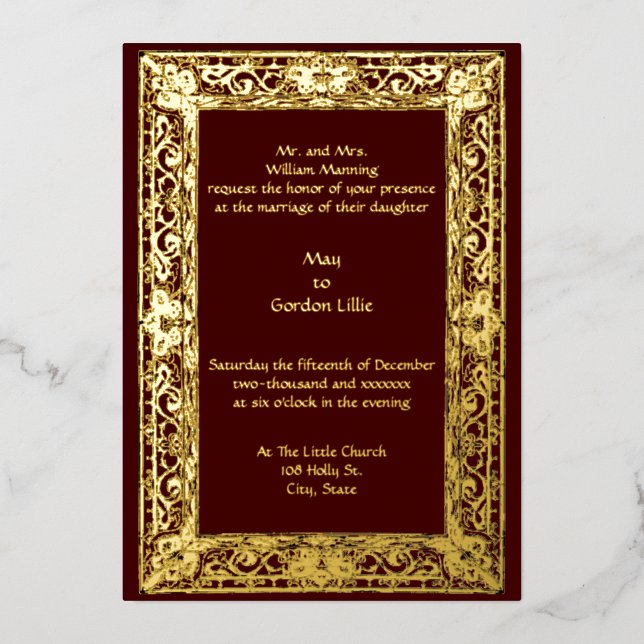 Vintage Persian Border Wedding (Front)