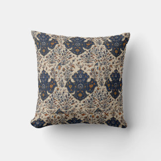 Vintage Persian Floral Pattern Throw Pillow – Eleg
