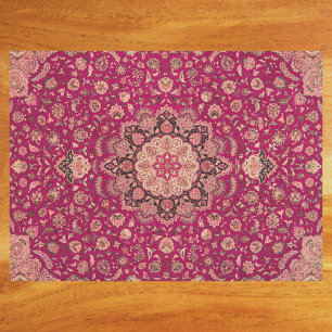 Vintage Persian Floral Rug Pattern Tissue Paper