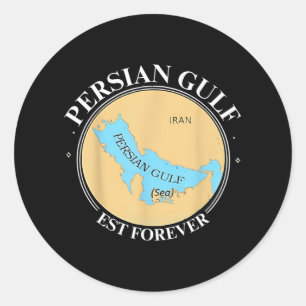 Vintage Persian Gulf Est Forever Retro Gulf Of Per Classic Round Sticker