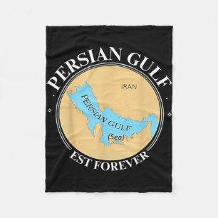 Vintage Persian Gulf Est Forever Retro Gulf Of Per Fleece Blanket