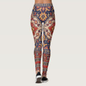 Vintage Persian Rug Bold Colours Leggings (Back)