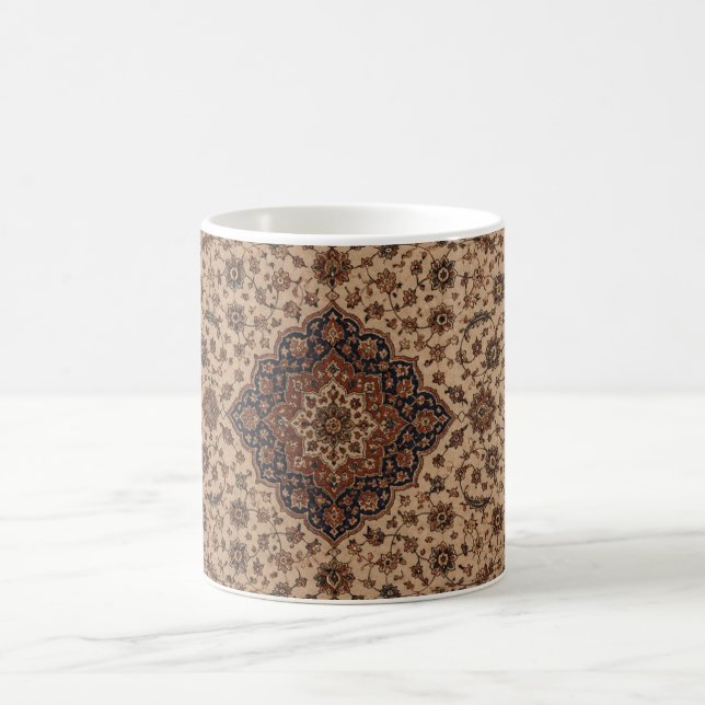 Vintage Persian Rug Pattern Coffee Mug | Antique O (Center)