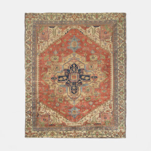 Vintage Persian-style Fleece & Sherpa Blankets