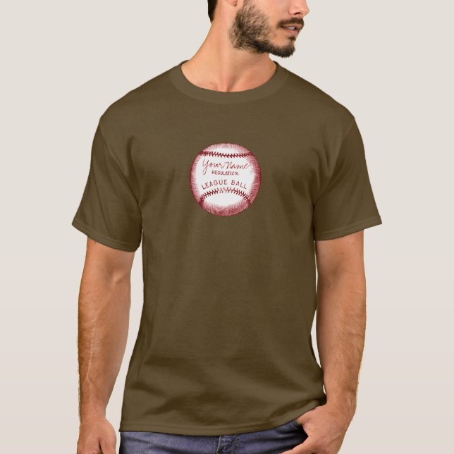 Vintage Personalised Baseball T-Shirt (Front)