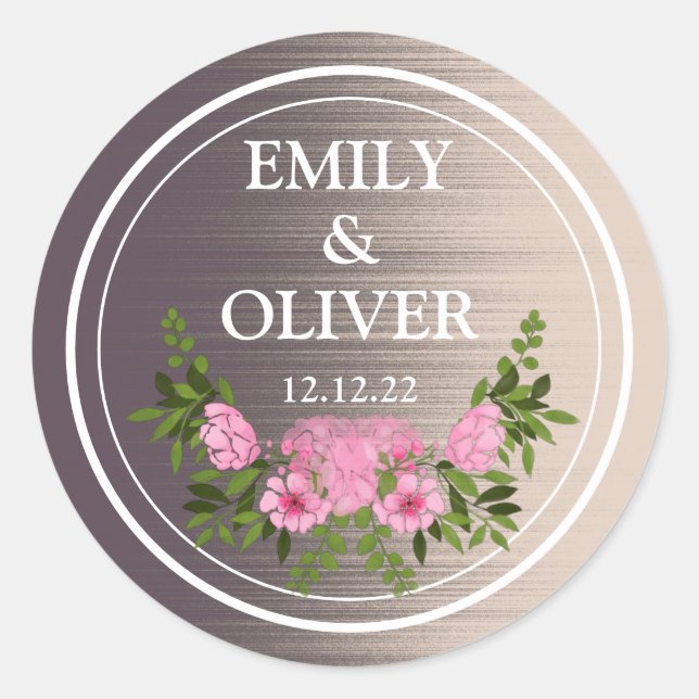 Vintage Personalised  Classic Round Sticker (Front)