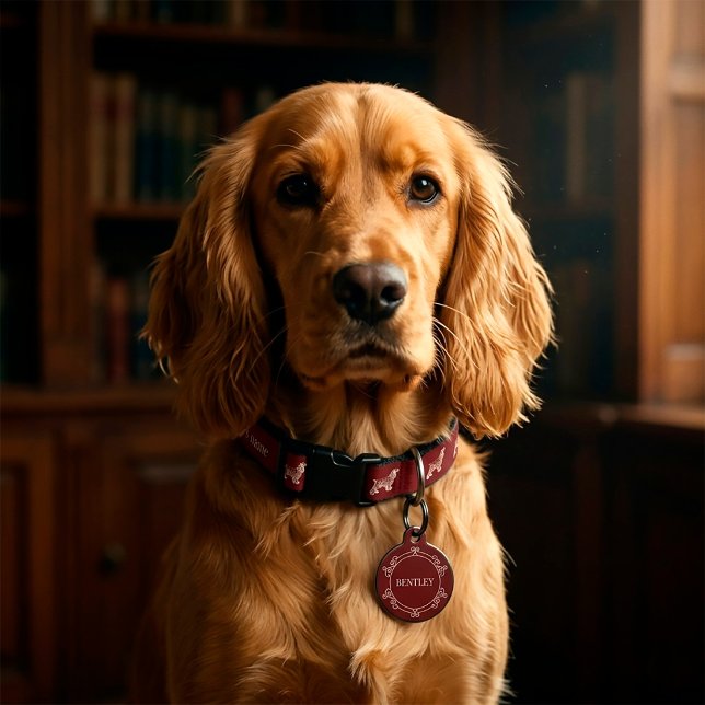 Vintage Personalised Dog Name Tag (Enter your pet’s name to personalize your tag.)