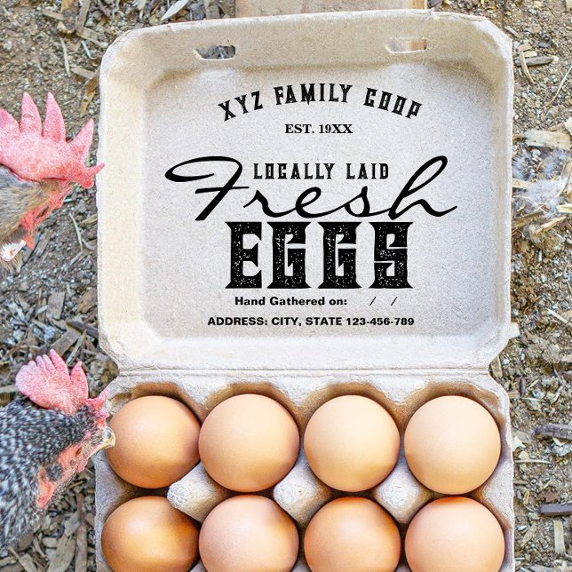 Vintage Personalised egg carton stamp (Creator Uploaded)