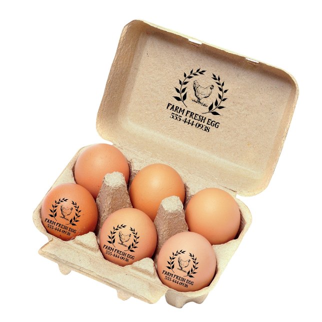  Vintage Personalised Egg  Round  Stamp (Creator Uploaded)