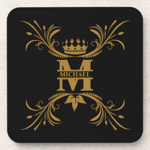 Vintage Personalised Monogram and Name Coaster