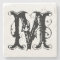 Vintage personalised monogram letter stone coaster