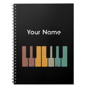 Vintage Personalised Piano Notebook