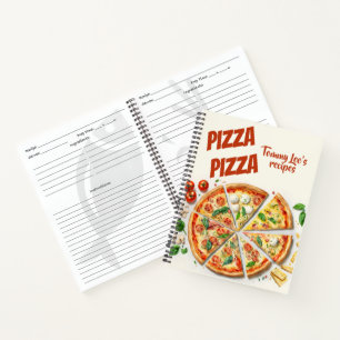 Vintage Personalized Pizza Recipes Notebook