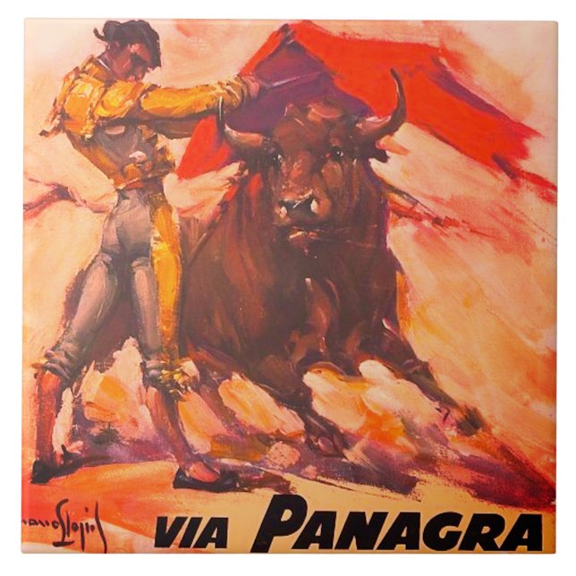 Vintage Peru Ceramic Tile (Front)