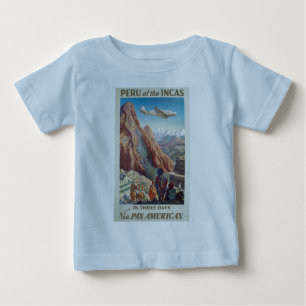 Vintage Peru of the Incas via Pan American Travel Baby T-Shirt