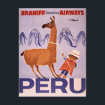 Vintage Peru/South America Postcard<br><div class="desc">Vintage Travel Ad</div>
