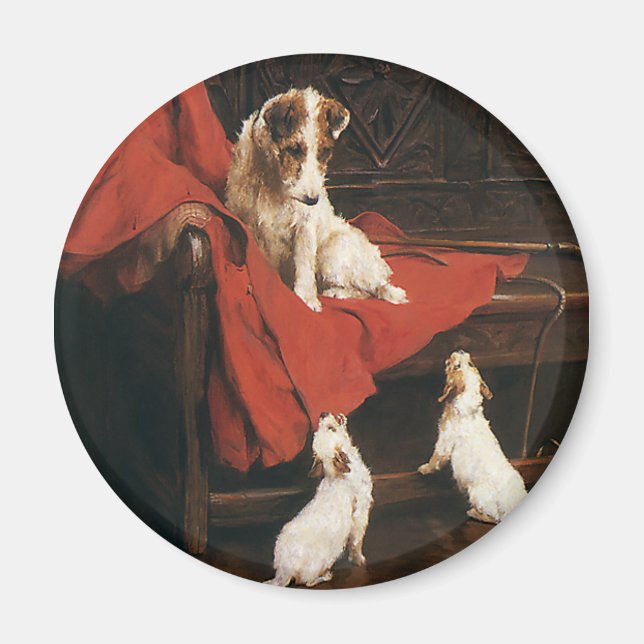 Vintage Pet Animals, Jack Russel Terrier Dogs Magnet (Front)