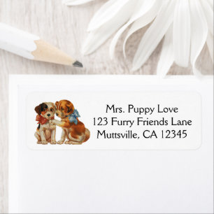 Vintage Pet Animals, Puppy Love Puppies with Bows