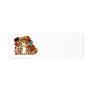 Vintage Pet Animals, Puppy Love Puppies with Bows
