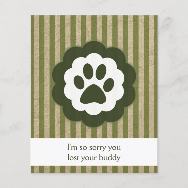 vintage pet loss sympathy card (Front)