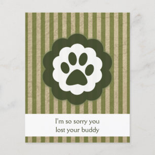 vintage pet loss sympathy card
