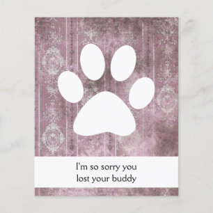 vintage pet loss sympathy card