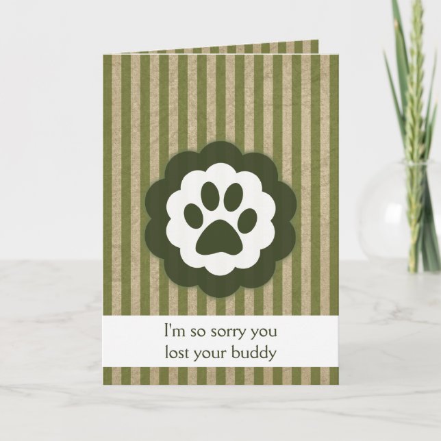 vintage pet loss sympathy card (Front)