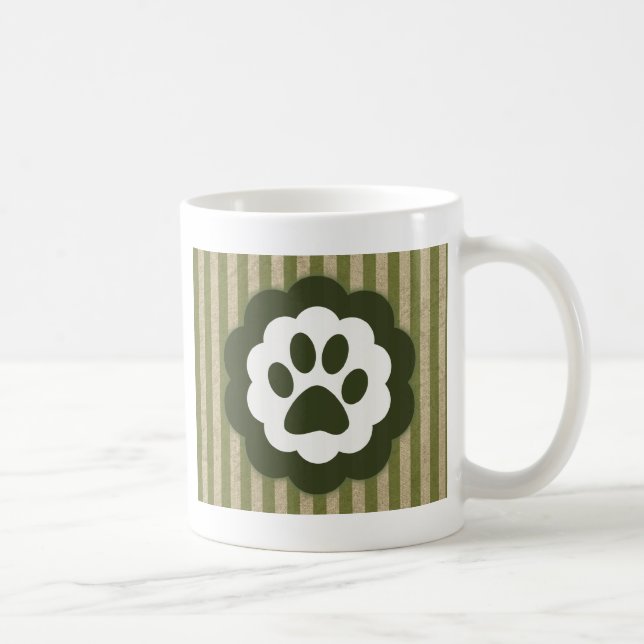 vintage pet paw coffee mug (Right)