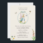 Vintage Peter Rabbit Blue Baby Boy Shower  Invitation<br><div class="desc">Cute Beatrix potters story book inspired vintage style hand painted watercolor  Peter the  rabbit "some bunny is on his way"  baby boy Baby Shower invitation.</div>