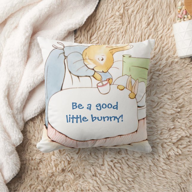 Vintage Peter Rabbit Nursery Throw Pillow (Blanket)
