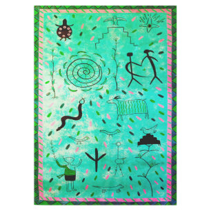 Vintage Petroglyphs Tablecloth