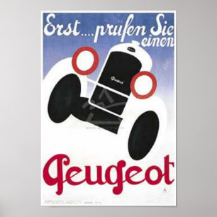 Vintage Peugeot Ad 3 Poster