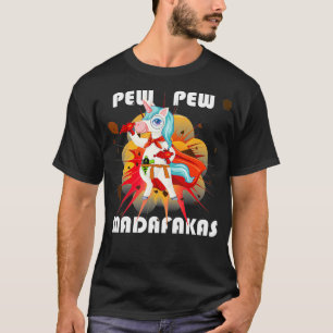 Vintage Pew Pew Madafakas Unicorn Funny Unicorn Lo T-Shirt