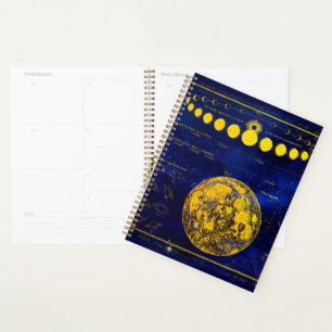 Vintage Phases of the Moon Saturn Jupiter Venus Planner