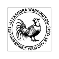 Vintage Pheasant Game Bird #3 Name Return Address