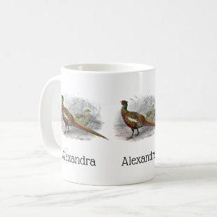 Vintage Pheasant Game Bird Drawing Colour #2 Coffee Mug