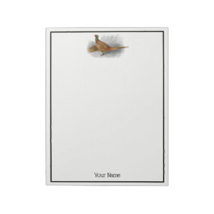 Vintage Pheasant Game Bird Drawing Colour #3 Notepad