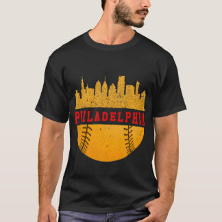 Vintage Philadelphia Baseball Skyline Retro Philly T-Shirt