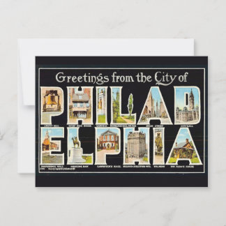 Vintage Philadelphia Greeting  Postcard