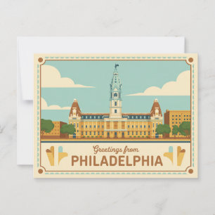 Vintage Philadelphia Postcard   Greetings from