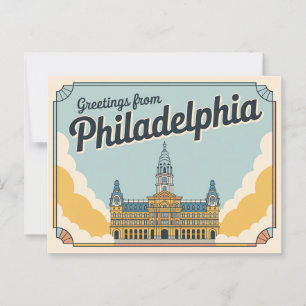 Vintage Philadelphia Postcard   Greetings from