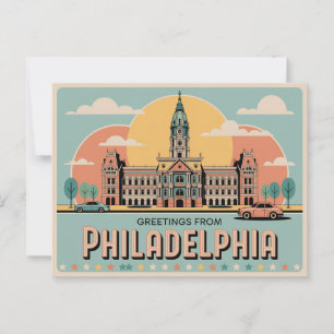 Vintage Philadelphia Postcard   Greetings from