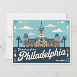 Vintage Philadelphia Postcard Greetings from