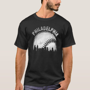 Vintage Philadelphia Skyline City Baseball 1 T-Shirt